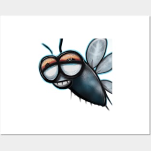 Cute Fly Drawing Posters and Art